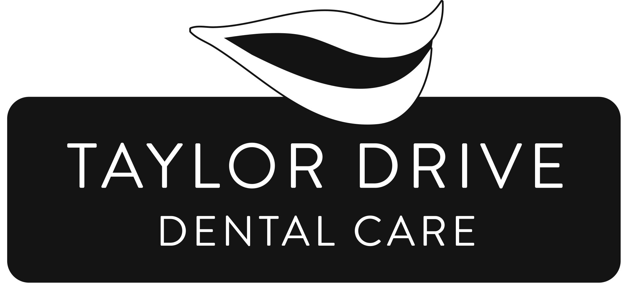 Taylor Drive Dental Care logo in black and white